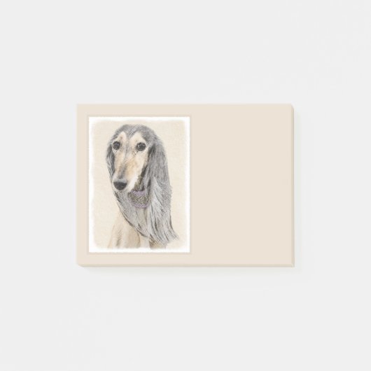 Saluki (Fawn) schilderen - Kute Original Dog Art Post-it® Notes (Voorkant)