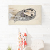 Saluki (Fawn) schilderen - Kute Original Dog Art Spandoek (Insitu)