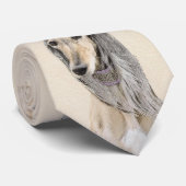 Saluki (Fawn) schilderen - Kute Original Dog Art Stropdas (Opgerold)