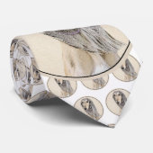 Saluki (Fawn) schilderen - Kute Original Dog Art Stropdas (Opgerold)