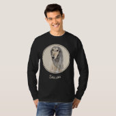 Saluki (Fawn) schilderen - Kute Original Dog Art T-shirt (Voorkant volledig)
