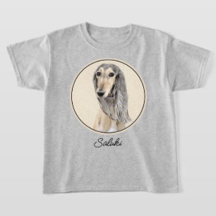 Saluki (Fawn) schilderen - Kute Original Dog Art T-shirt