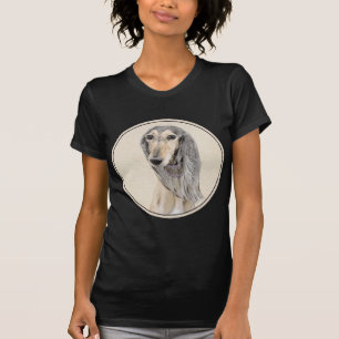 Saluki (Fawn) schilderen - Kute Original Dog Art T-shirt