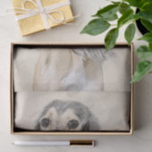 Saluki (Fawn) schilderen - Kute Original Dog Art Tissuepapier (Geschenk)