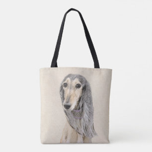 Saluki (Fawn) schilderen - Kute Original Dog Art Tote Bag