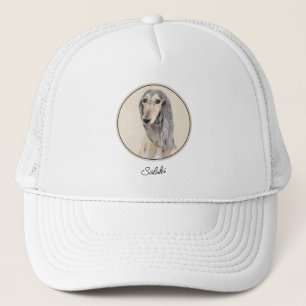 Saluki (Fawn) schilderen - Kute Original Dog Art Trucker Pet