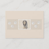 Saluki (Fawn) schilderen - Kute Original Dog Art Visitekaartje (Achterkant)