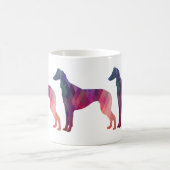 Saluki Geometric Pattern Silhouette Koffiemok (Center)