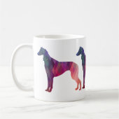 Saluki Geometric Pattern Silhouette Koffiemok (Links)