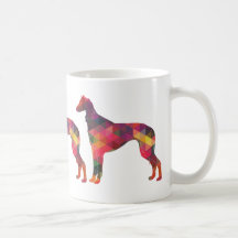 Saluki Geometric Pattern Silhouette