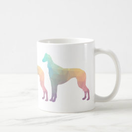 Saluki Geometric Pattern Silhouette Koffiemok