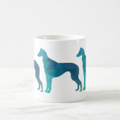 Saluki Geometric Pattern Silhouette Koffiemok (Center)