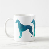Saluki Geometric Pattern Silhouette Koffiemok (Links)