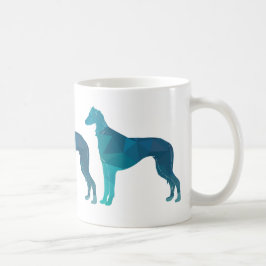 Saluki Geometric Pattern Silhouette Koffiemok