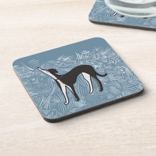 Saluki Greyhound Bier Onderzetter (Linkerzijde)