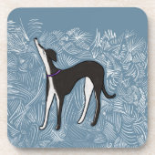 Saluki Greyhound Bier Onderzetter (Voorkant)