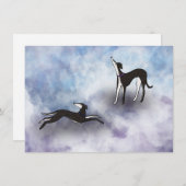 Saluki Greyhound heaven Notitiekaartje (Voorkant / Achterkant)