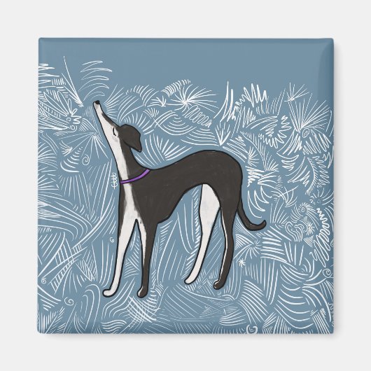Saluki Greyhound Magneet (Voorkant)