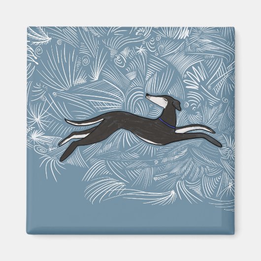 Saluki Greyhound Magneet (Voorkant)