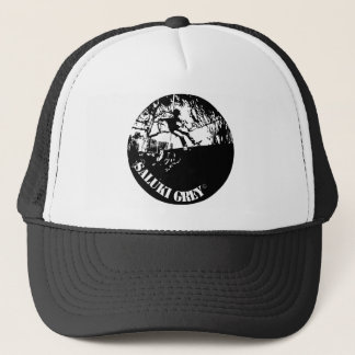 saluki grijs nieuwe logo. trucker pet