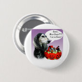 Saluki Halloween Snoep Ronde Button 5,7 Cm (Voorkant /achterkant)
