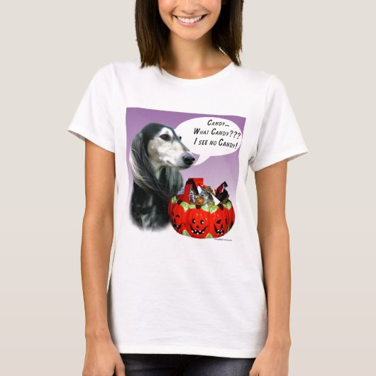 Saluki Halloween Snoep T-shirt (Voorkant)