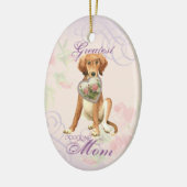 Saluki Heart Mam Keramisch Ornament (Links)