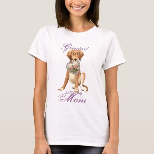 Saluki Heart Mam T-shirt (Voorkant)