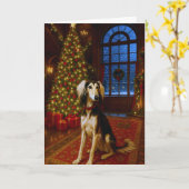 Saluki Holiday Kaart (Gele Bloem)