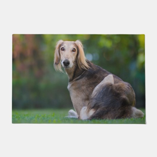 Saluki hond. deurmat (Voorkant)