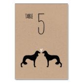 Saluki Hond Silhouetten Bruiloft Receptie Custom Kaart (Voorkant)
