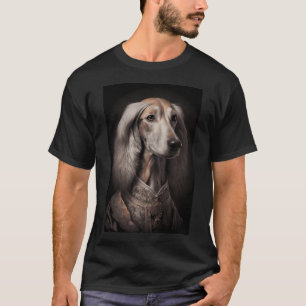 Saluki-hond vintage portret 34 t-shirt