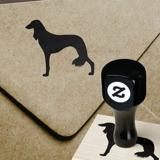 Saluki Hondenras Silhouette Rubberstempel