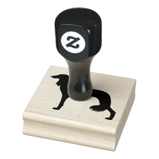 Saluki Hondenras Silhouette Rubberstempel (Stempel)