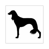 Saluki Hondenras Silhouette Rubberstempel (Afrduk)