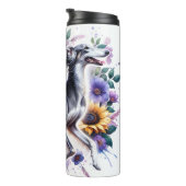 Saluki in bloeiende elegantie thermosbeker (Geroteerd rechts)