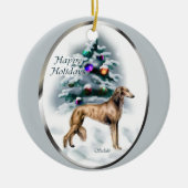 Saluki kerstboom Ornamenten (Voorkant)