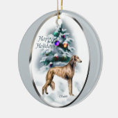 Saluki kerstboom Ornamenten (Links)