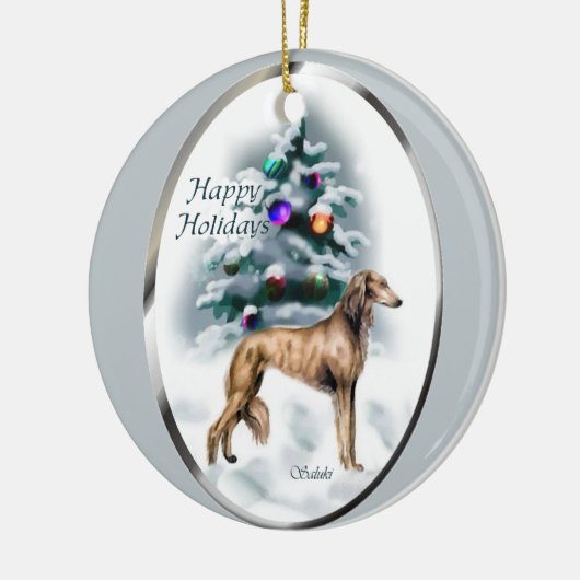 Saluki kerstboom Ornamenten (Links)