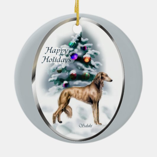 Saluki kerstboom Ornamenten (Achterkant)