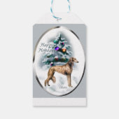 Saluki Kerstmis Cadeaulabel (Achterkant)