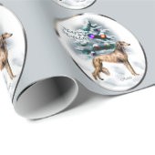 Saluki Kerstmis Cadeaupapier (Rol Hoek)