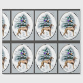 Saluki Kerstmis Cadeaupapier (Vlak)