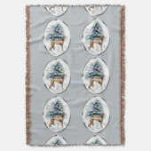 Saluki Kerstmis Deken (Voorkant Verticaal)