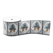 Saluki Kerstmis Grosgrain Lint (Spoel)