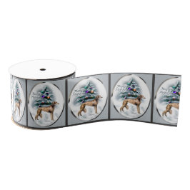 Saluki Kerstmis Grosgrain Lint