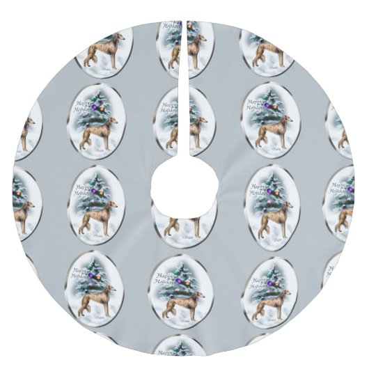 Saluki Kerstmis Kerstboom Rok (Voorkant)