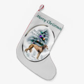 Saluki Kerstmis Kleine Kerstsok (Voorkant (Hangend))