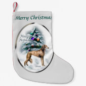 Saluki Kerstmis Kleine Kerstsok (Voorkant)