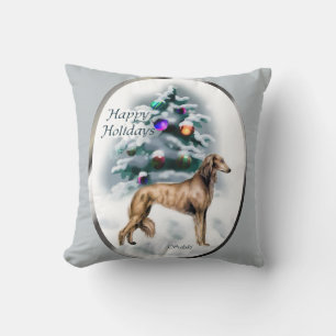 Saluki Kerstmis Kussen